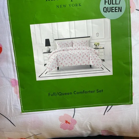 🌸Kate Spade Falling Poppies Comforter Set 🌸 NWT! Full/Queen Size - Picture 4 of 16